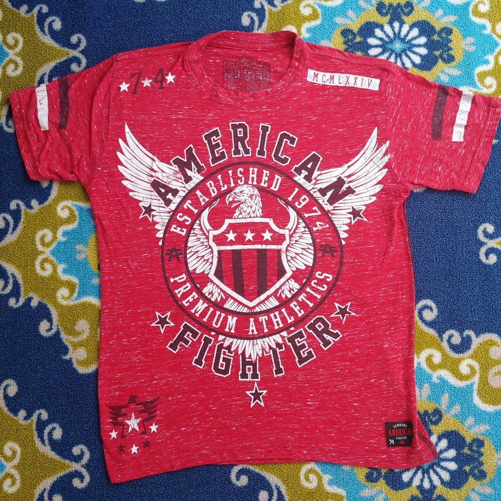 American Fighter Shirt Red Medium
